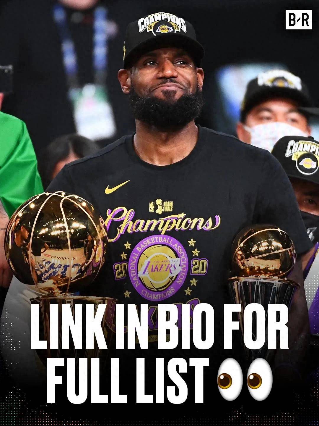 美國(guó)媒體BR揭示了NBA季后賽歷史上排名前1-10名最偉大的球員
